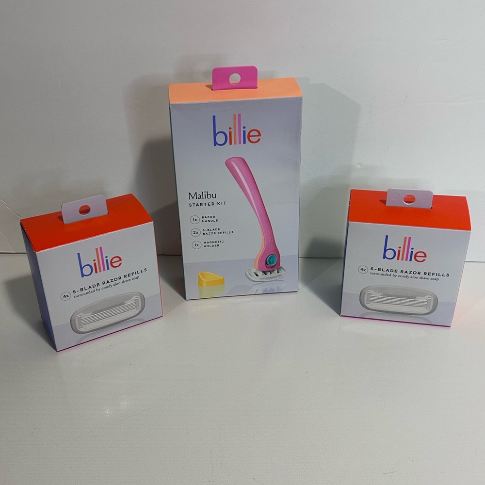Billie Malibu Starter Kit Plus 2 Boxes Of Refills New